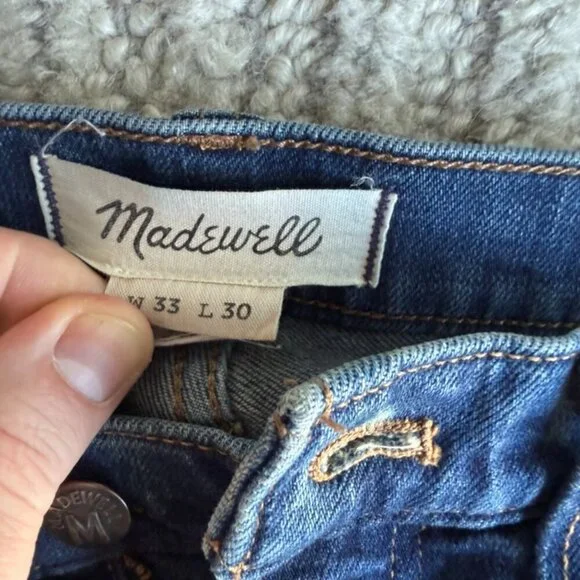 Madewell Athletic Slim Jeans Blue W33 L30 - Picture 3 of 4